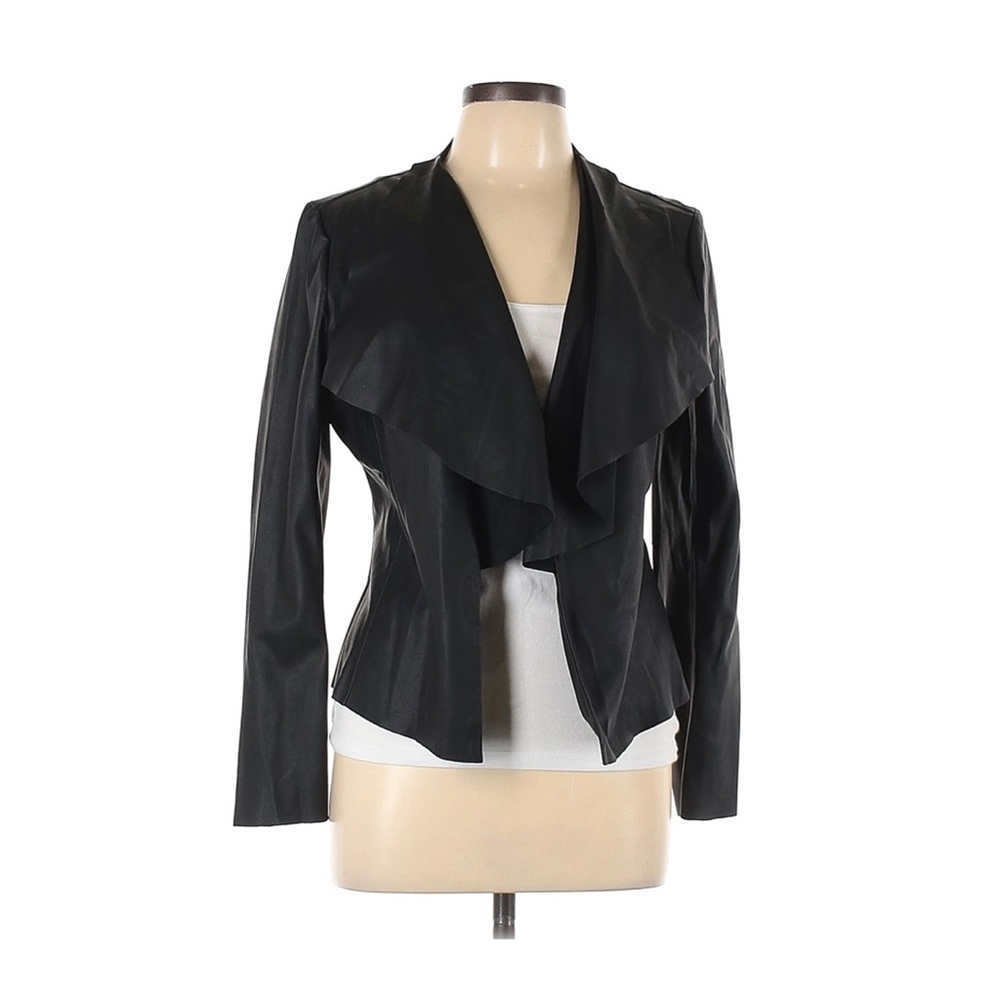 Zara Collection Black Faux Leather Jacket/ Balzer